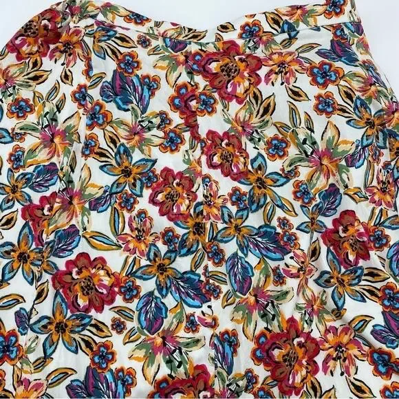 RACHEL ROY Women’s Skirt Medium Floral Print Tiered Maxi Lined Pull On - Picture 6 of 8